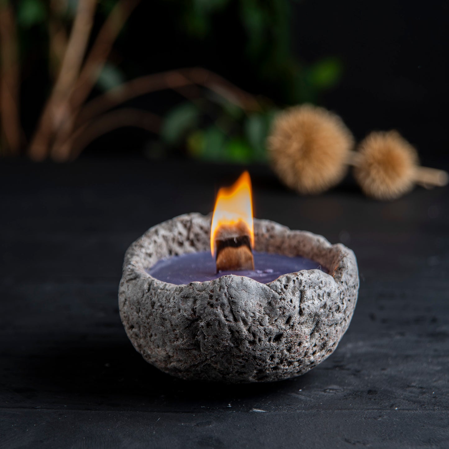 Custom Design Stone Candle , Vegan Organic Soy Candle  (waking) 4 units