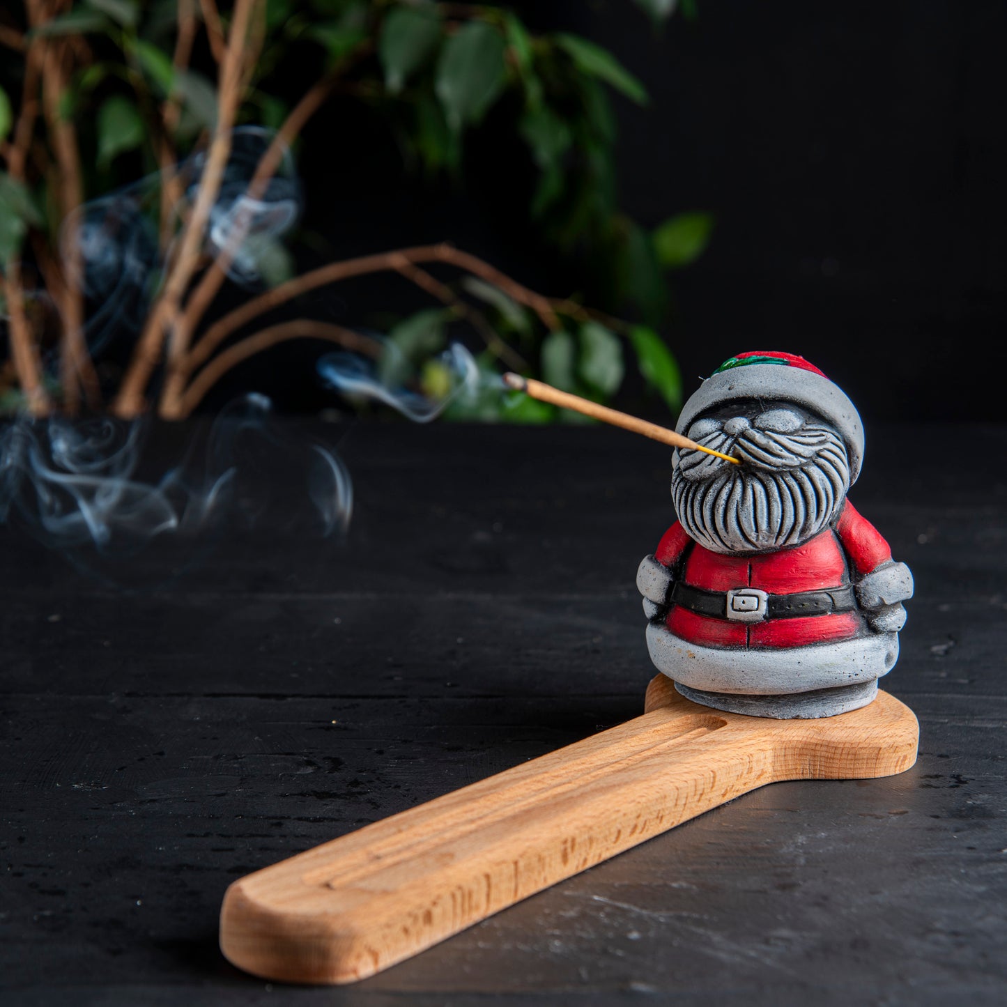 Santa Figure Incense Stick Holder, Winter, Noel (waking) 4 units