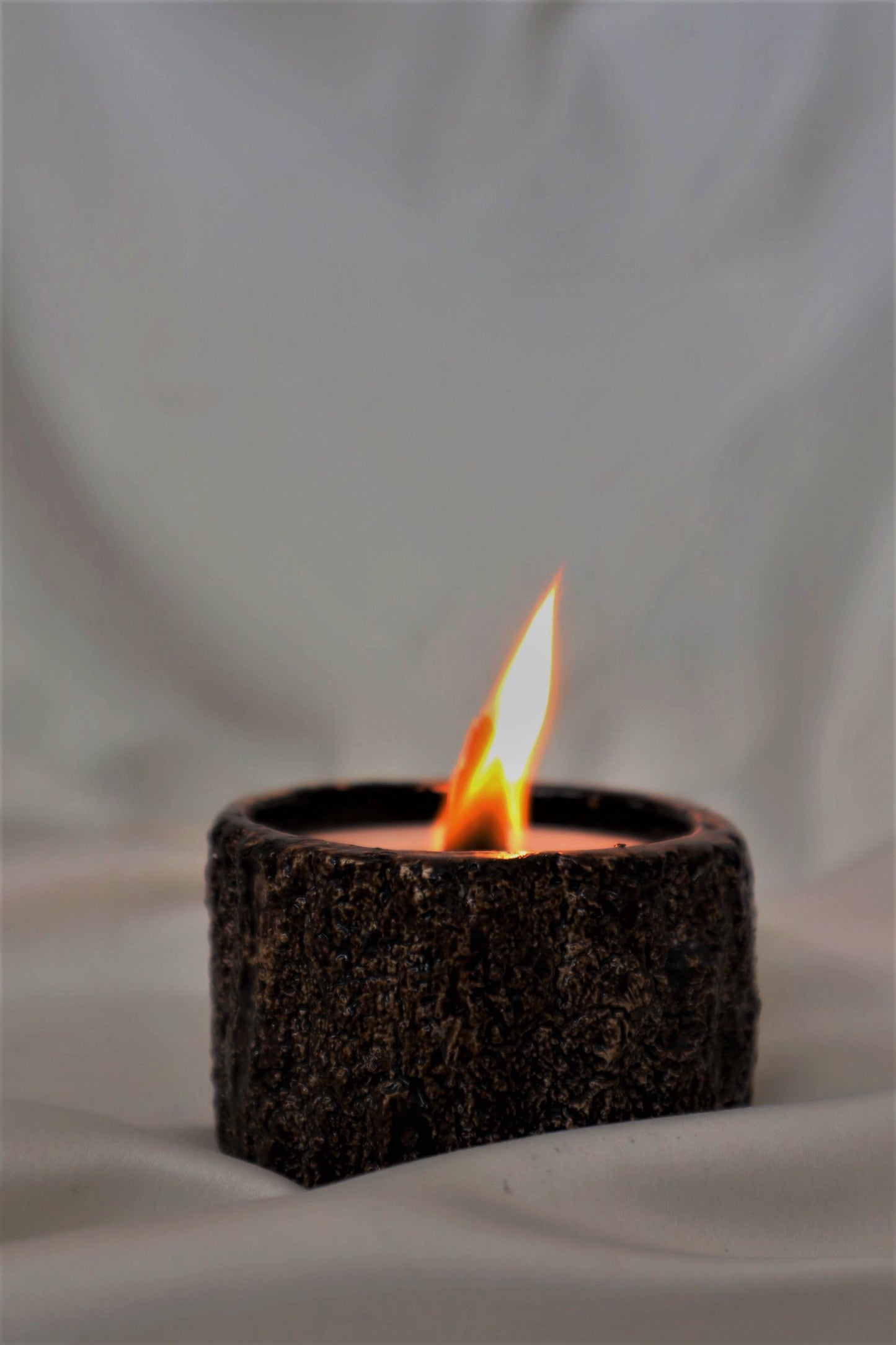 Woody Candle, Wood slice candle Vegan organic soy wax candle (waking) 4 units