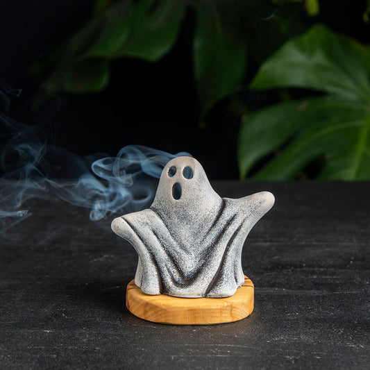 Spooky Halloween Ghost Incense Holder(Small), Ghost for Halloween (waking) 4 units