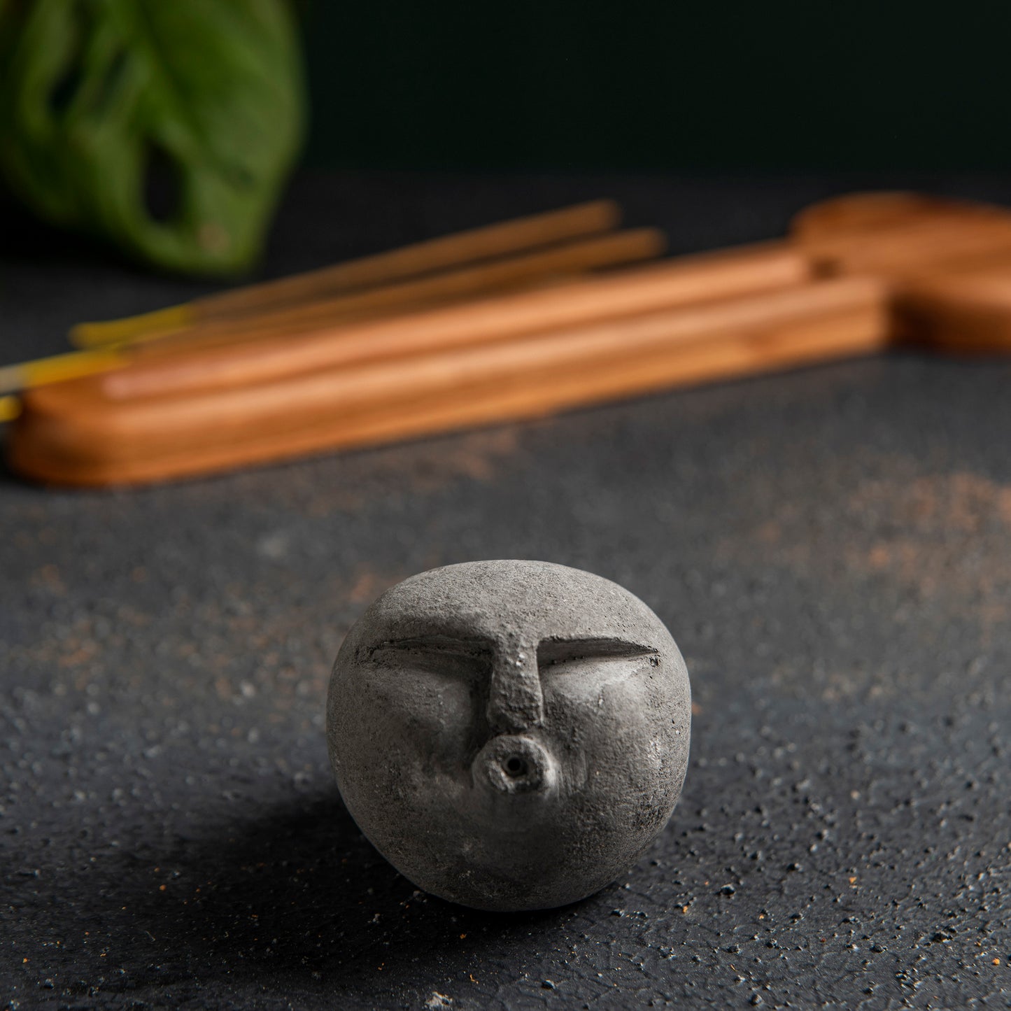 Stone Head Incense Holder, GHOST Handmade Incense Holder (waking) 4 units