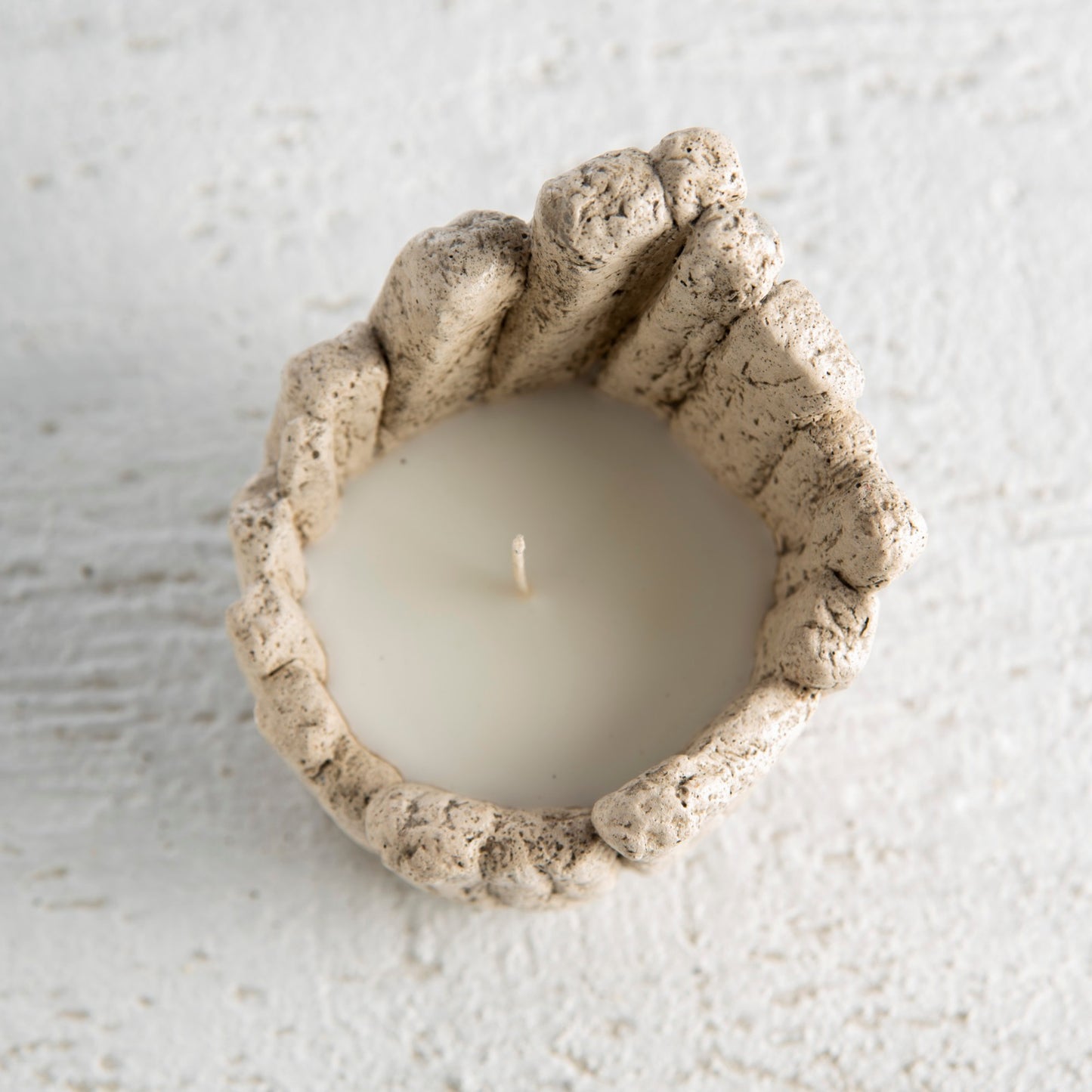 Asymmetric stone candle , Vegan Organic Soy Candle (waking) 4 units