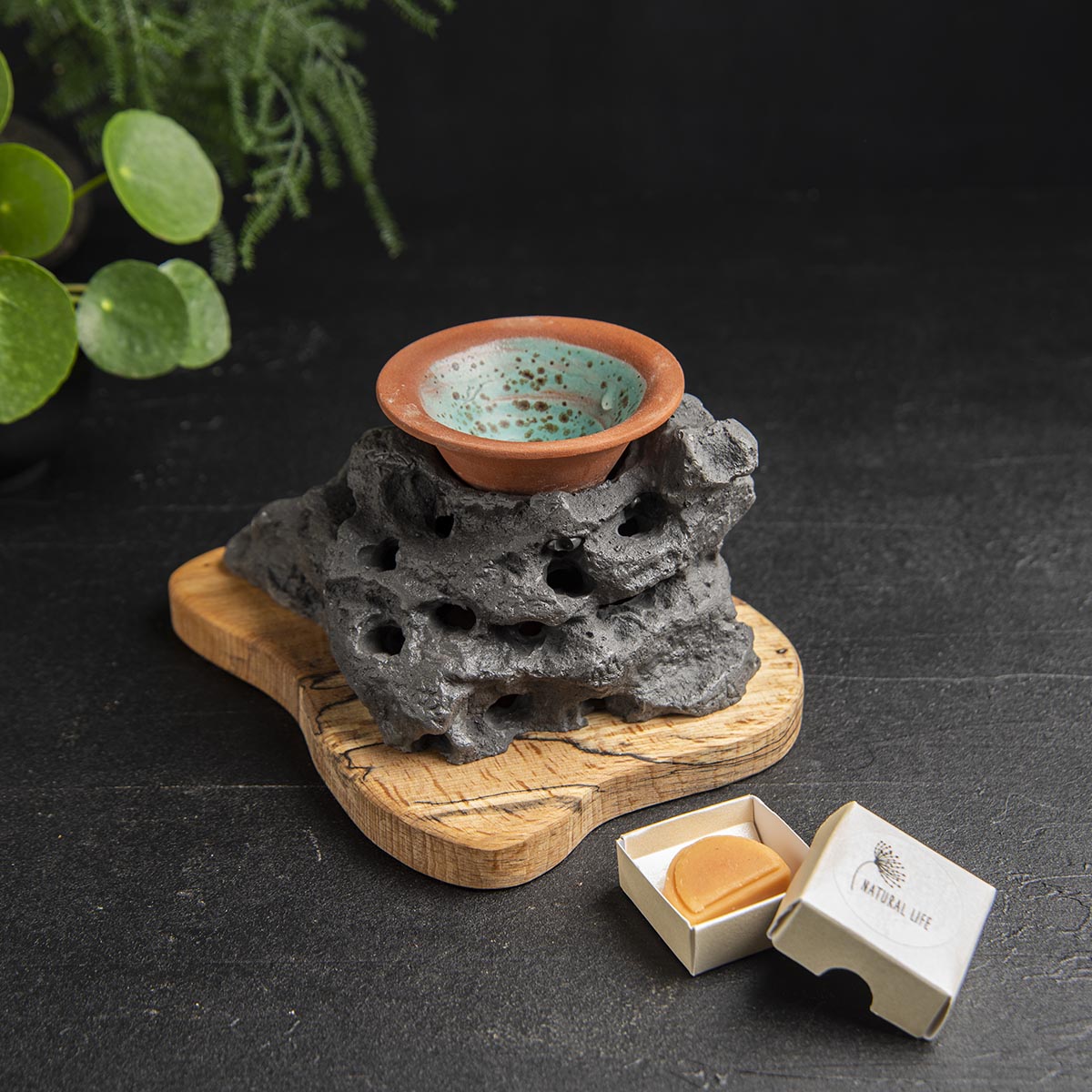 Handmade stone censer. Wax Warmer, Diffuser, Incense Holder (waking) 4 units