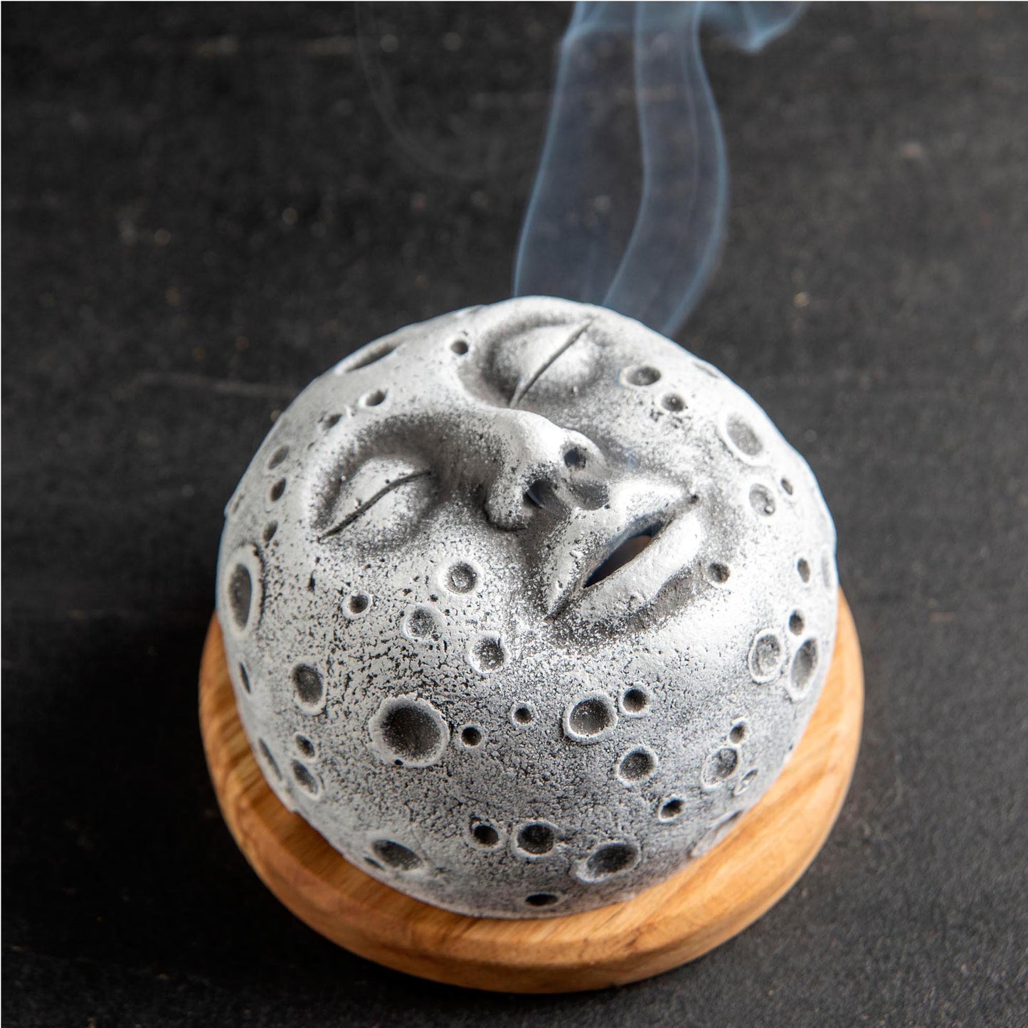 Moon Face Backflow Incense Burner (waking) 4 units