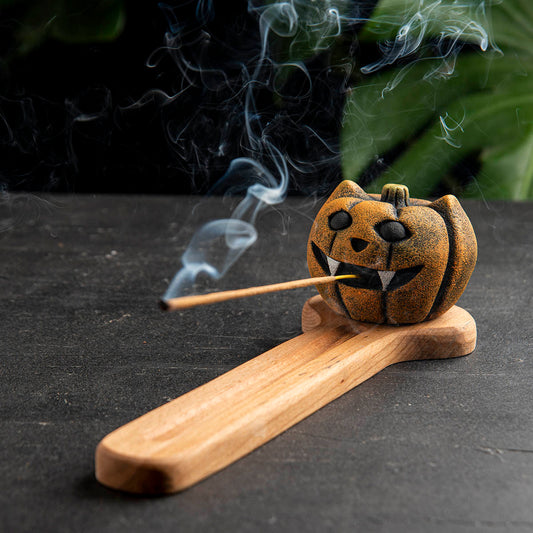 Pumpkin Incense Holder for Halloween, Cute Halloween Incense Stick Holder (waking) 4 units